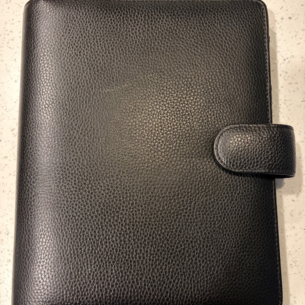 Cloth and Paper A% Black Leather Planner
